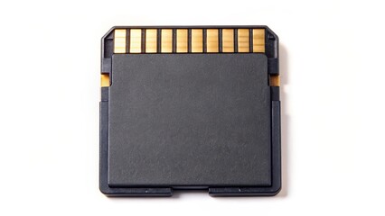 SD Card on White Background