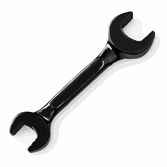 Black socket wrench icon sheet on white background  -  