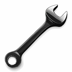 Black socket wrench icon sheet on white background  -  