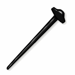 Black nail puller icon sheet on white background  -  