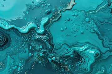 Naklejka premium Vibrant Abstract Surface Texture with Refreshing Turquoise Color Design