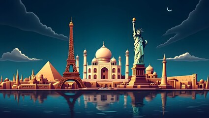 night view of the hagia sophia