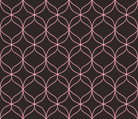 Fototapeta premium Abstract vector art seamless pattern. Vintage victorian background. Geometric retro illustration.