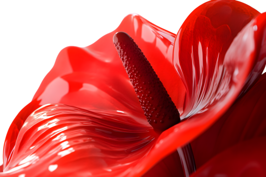 Vibrant Red Flower CloseUp Abstract Floral Photography for Design and Decor