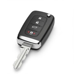 Modern Car Key Fob Isolated on White Background for Automotive Industry