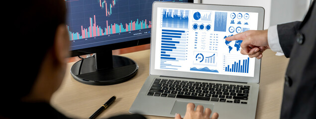 Business data dashboard provide brisk business intelligence analytic for marketing strategy planning