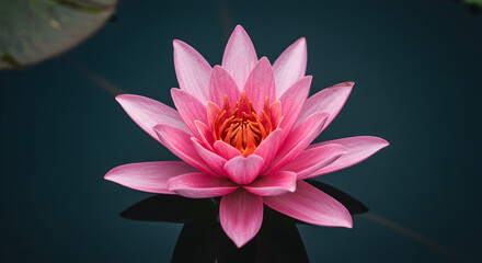 Pink Water Lily Flower Bloom  Nature Photography