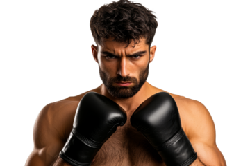 Boxers training with determination and focus on their technique