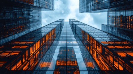 Modern skyscrapers reaching for the sky