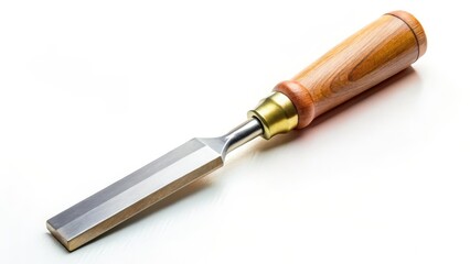 Fototapeta premium Wood Chisel on White Background