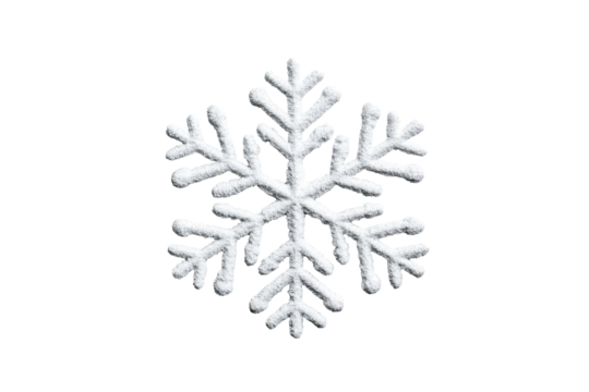 Unique snowflake design with intricate patterns for winter decor