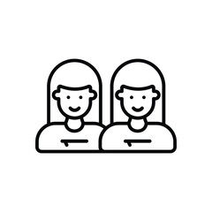 Twins Vector icon