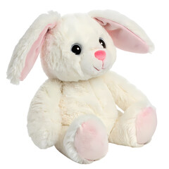 white rabbit on white background