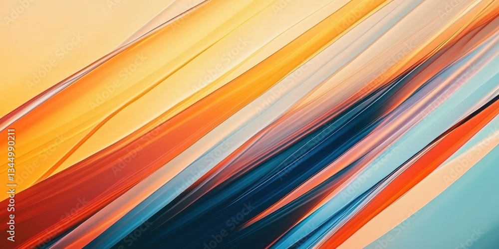 Poster dynamic lines of color: vibrant, layered lines and streaks create a mesmerizing abstract composition