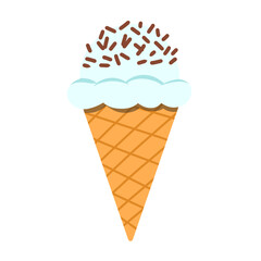 ice cream cone blue