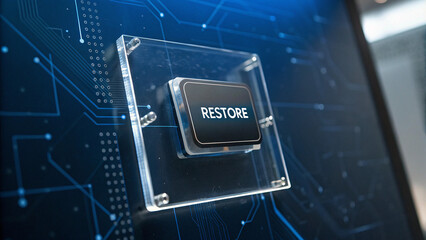 Data Restore Button Blue