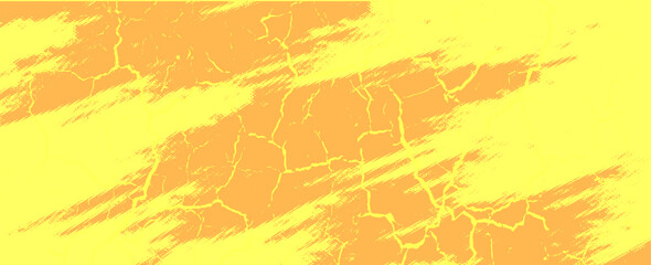 Yellow and orange grunge. Distress overlay texture. Rough and dirty wall background concept with abstract surface dust. Worn, torn and weathered effect. Vector illustration, EPS 10