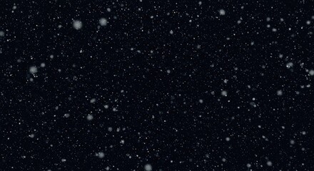 Obraz premium Night sky snowfall captured in soft focus under a starry backdrop
