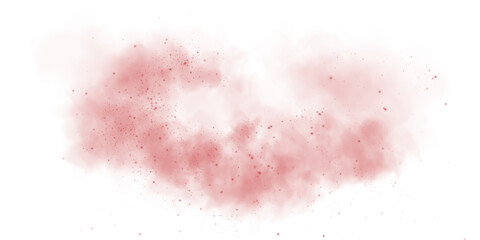 An explosion of red smoke and dust - an abstract fog effect