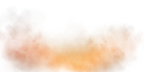 A soft, warm-toned abstract cloud with orange and brown hues, blending smoothly into a white background. Subtle glowing particles add a dreamy, atmospheric effect.