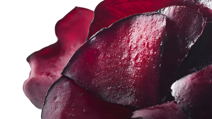 Closeup of Sliced Beetroot Rich Red Color Food Texture Culinary Photography