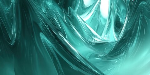 Abstract Fluid Art: A mesmerizing display of turquoise and teal fluid art, creating an ethereal and dynamic visual experience with its flowing shapes and iridescent hues.