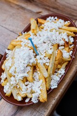 Crispy Greek Fries with Feta Cheese – Authentic Mediterranean Street Food