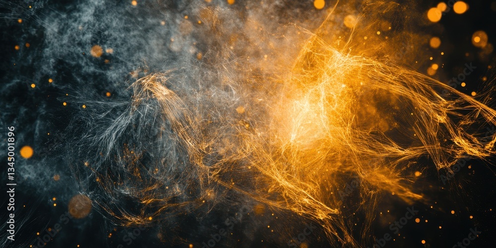 Poster nebula of colors: a captivating image showcasing a vibrant nebula with intertwined colors. evoking a
