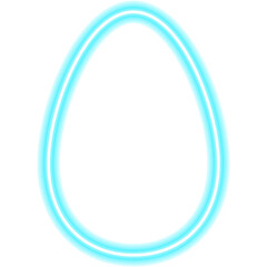 Egg Neon Sign. Illustration of Religious Holiday. Seasonal Greetings. Happy Easter. Food Chicken.