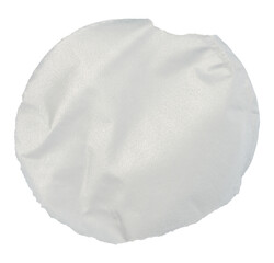 Torn round piece of paper on isolated background