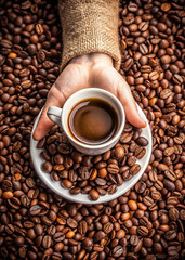 Freshly Roasted Coffee Beans and Espresso Delight
