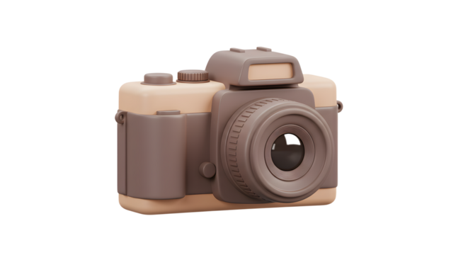 Brown Vintage Camera Icon