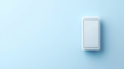 White Light Switch On Light Blue Background