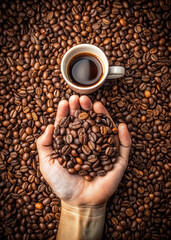 Cozy Coffee Break with a Steaming Cup
