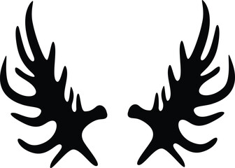 Bold Moose Antler Silhouette for Unique Artwork