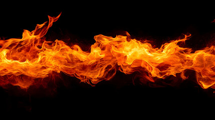 Abstract Fiery Flames Background