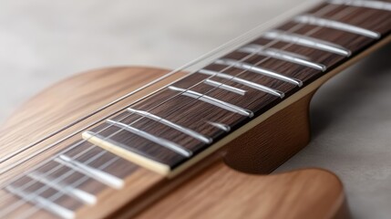 Fototapeta premium Closeup Acoustic Guitar Neck