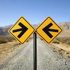 Desert Road Divergence - Two Choices.