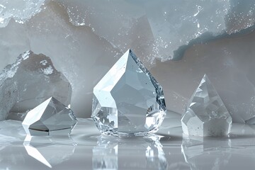 Glossy Pristine Quartz Wallpaper Background with Smooth Textured Finish