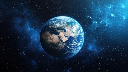Fototapeta premium Highly Detailed Illustration of Earth Floating in Space