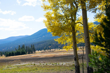 Mountain valley in autumn