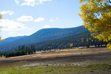 Mountain valley in autumn
