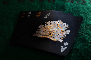 Black and gold card