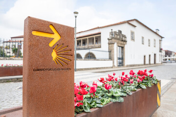 Caminho Portugues da Costa - way of Saint James signpost
