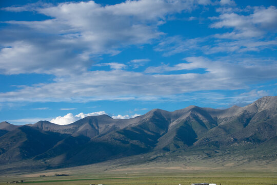 Clouds rising above the Colorado Rocky Mountains