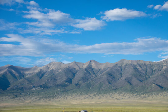 Clouds rising above the Colorado Rocky Mountains