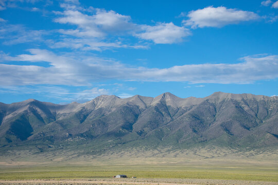 Clouds rising above the Colorado Rocky Mountains