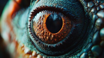   A detailed dragon's eye in close-up