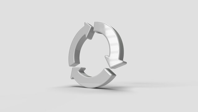 White Sustainable Cycle on a white backdrop