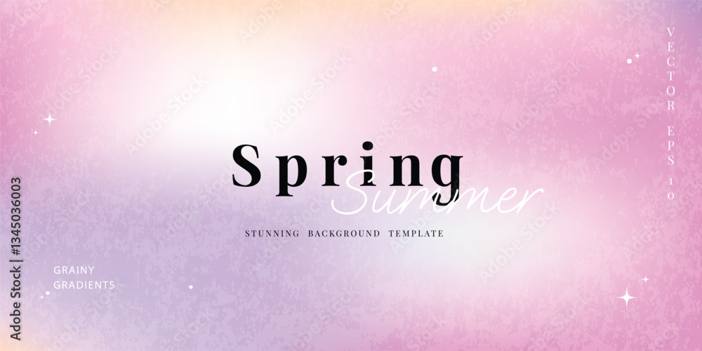 Wall mural abstract summer gradient mesh background vector. wallpaper design with sparkle in grainy and blurry 